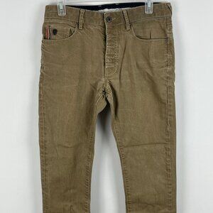 Joe Retro Cropped Chino Pants Size 32 Inseam 26in Rise 9.5in Beige Cotton Spande